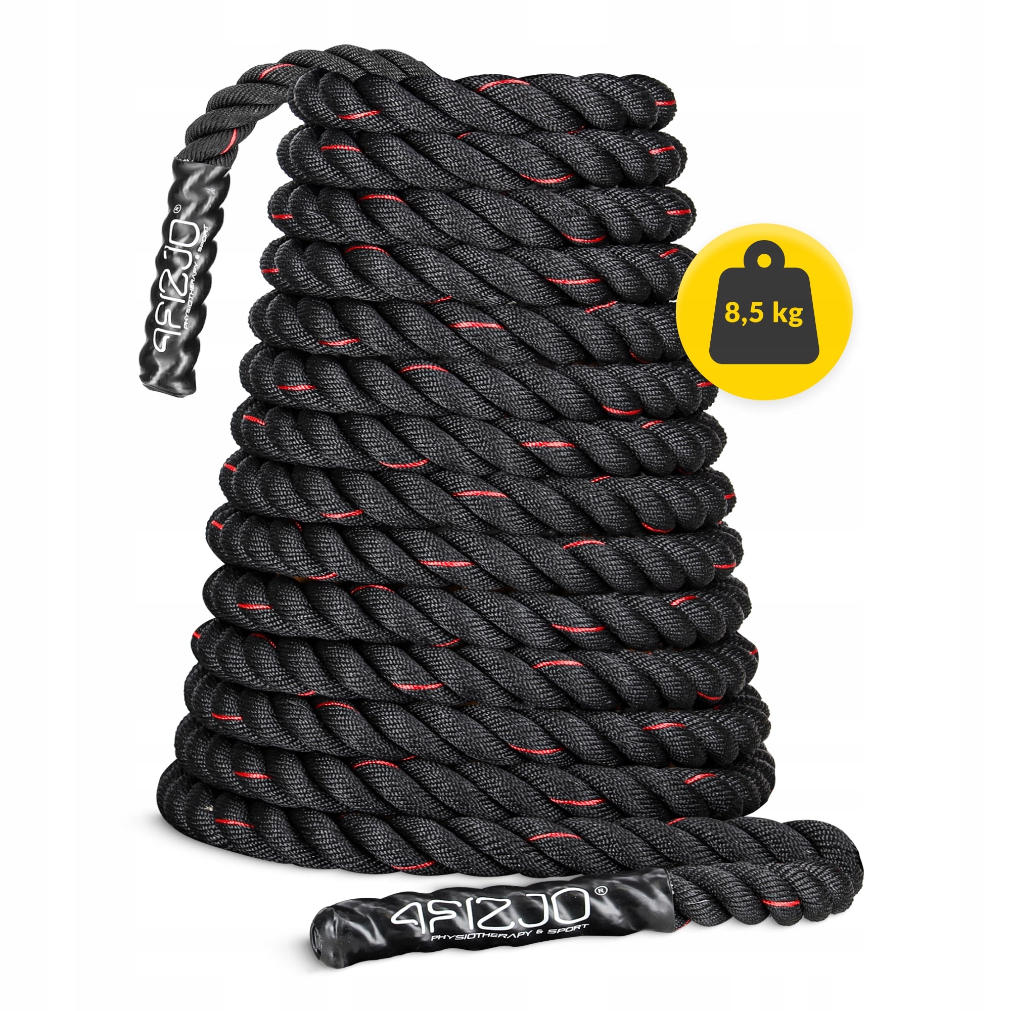POWER BATTLE ROPE TRAINING CROSSFIT ROPE FOR STRENGTHENING EXERCISES 12 m Model Lina crossfit treningowa Power Rope 12 m