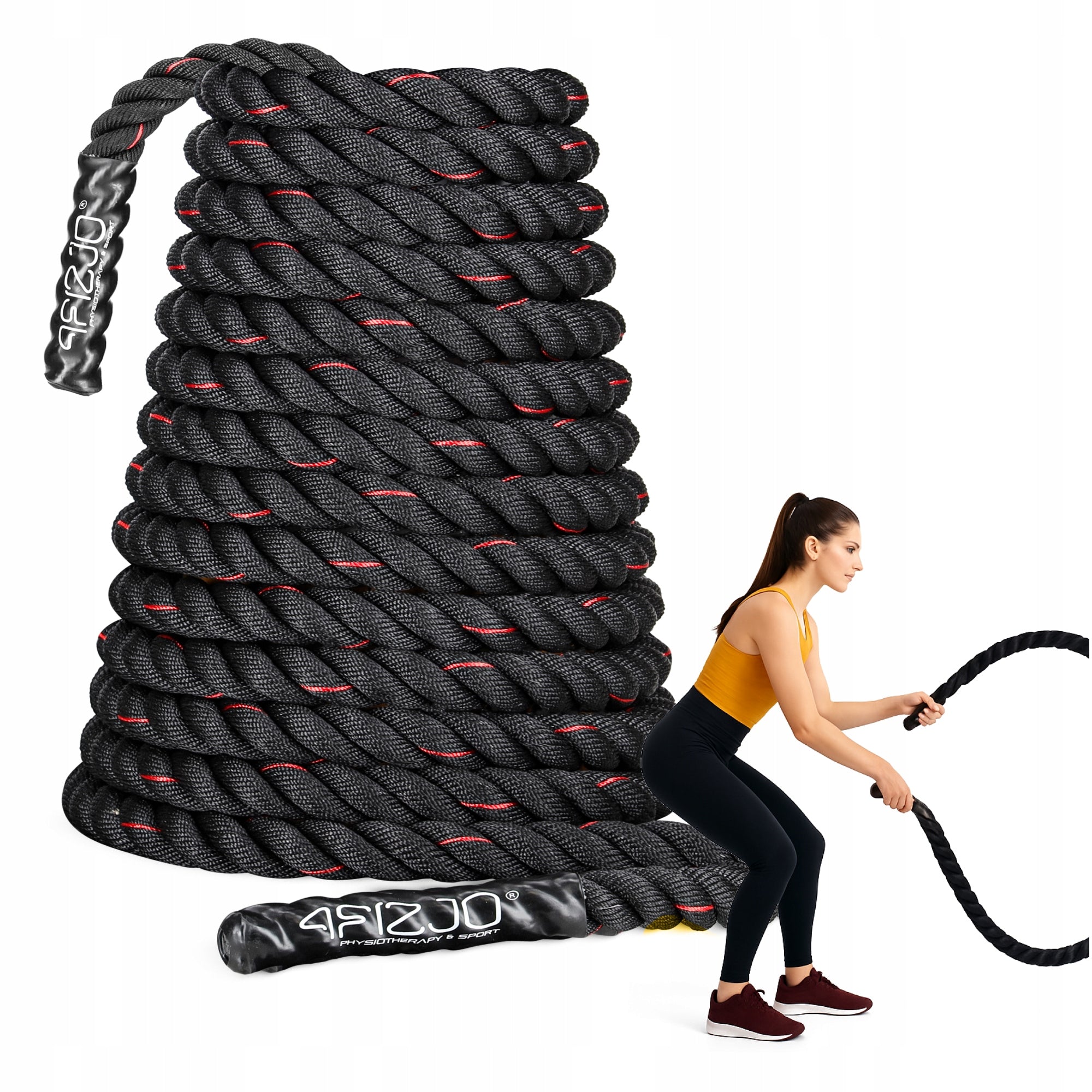 POWER BATTLE ROPE TRAINING CROSSFIT ROPE FOR STRENGTHENING EXERCISES 12 m