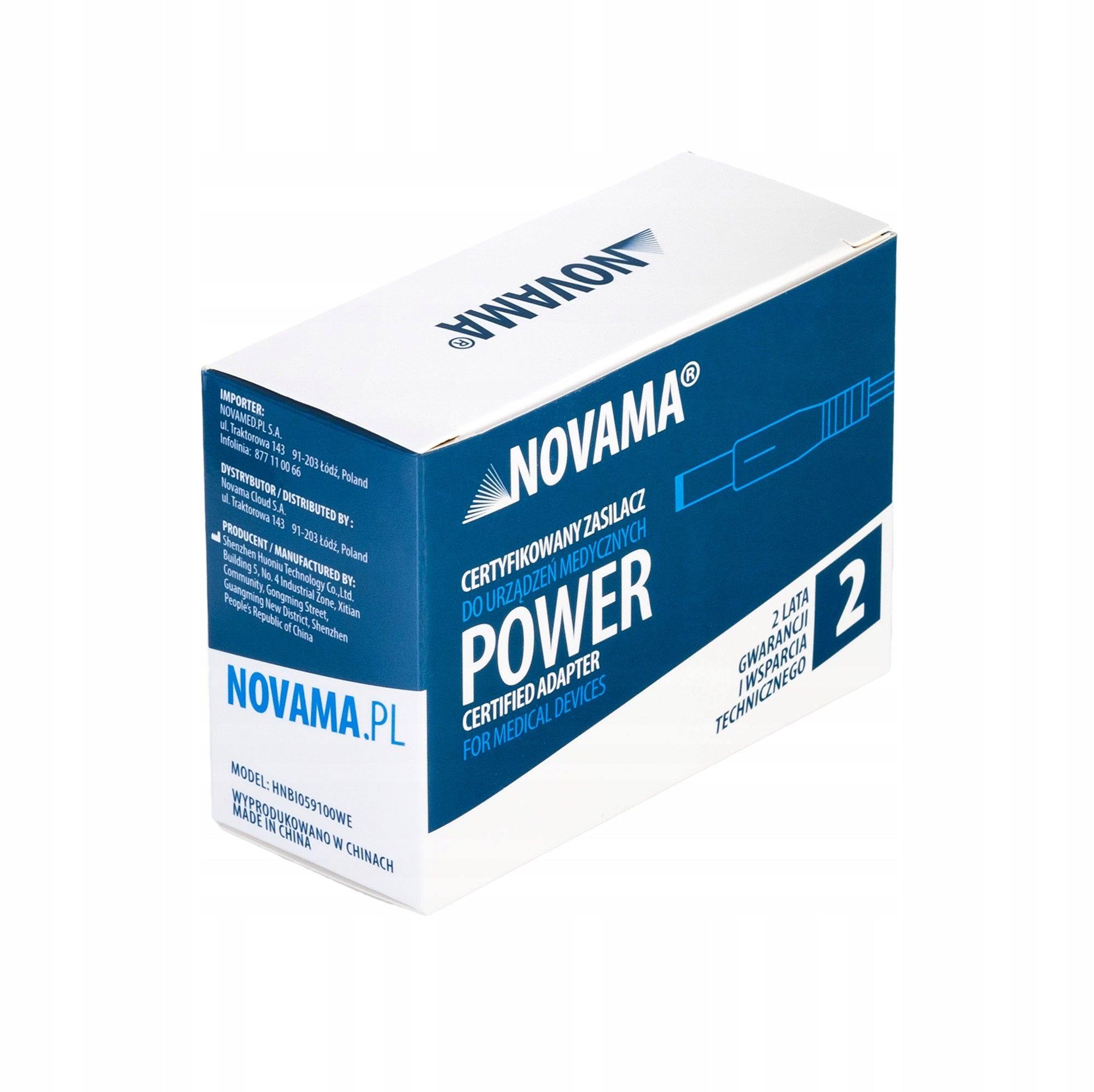 POWER SUPPLY FOR COMFORT PRO BLUE WHITE BLOOD PRESSURE MONITORS Brand Novama