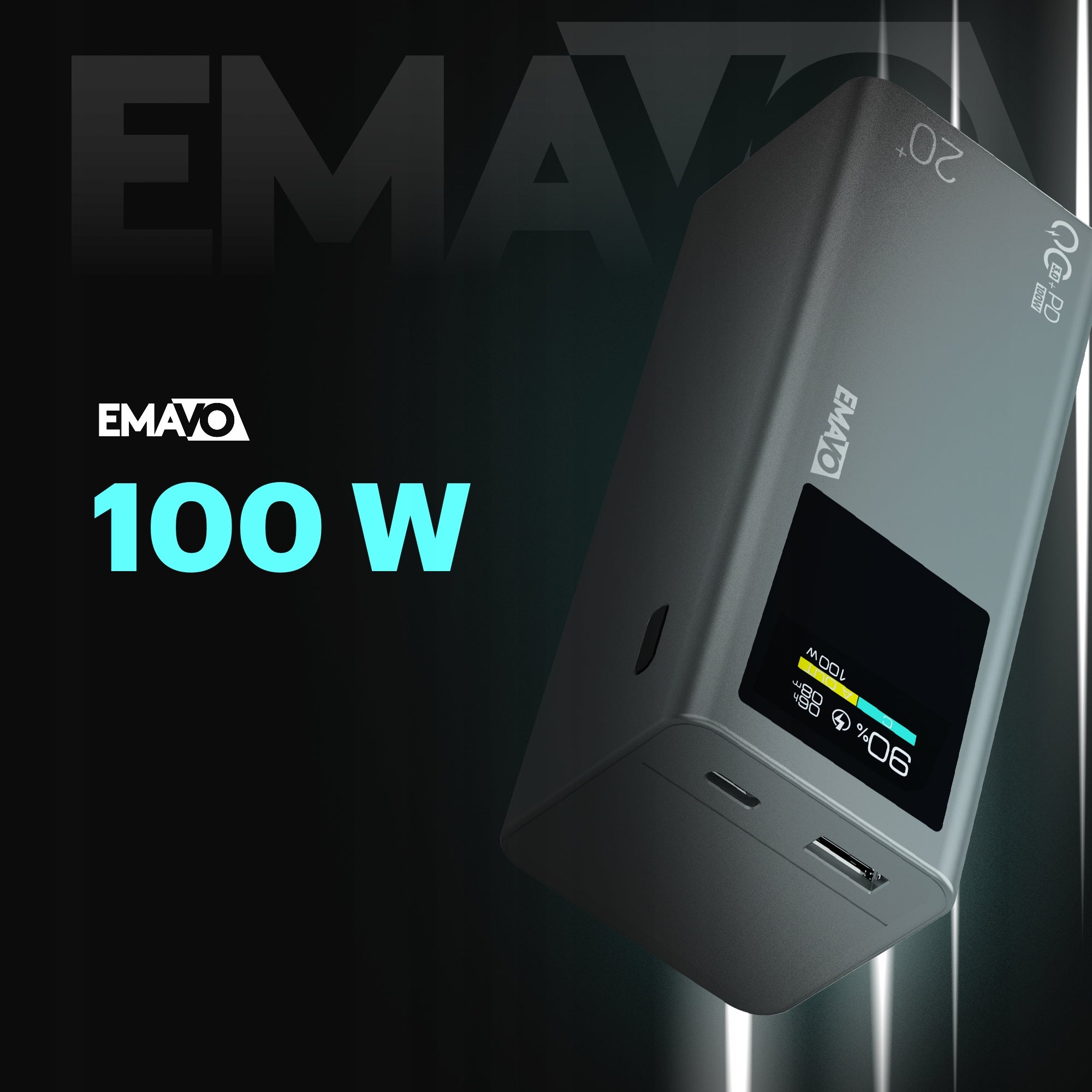 POWERBANK 20000mAh PD 100W QC 22,5W POWER BANK FOR USB-C LAPTOP FAST Manufacturer code EMABAT47671
