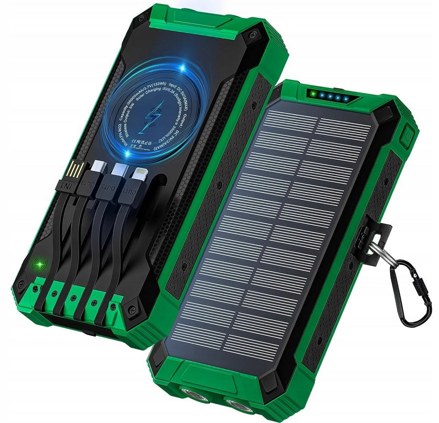 POWERBANK CHARGER SOLAR 30000mAh CHARGER INDUCTION LED FLASHLIGHT 6x USB