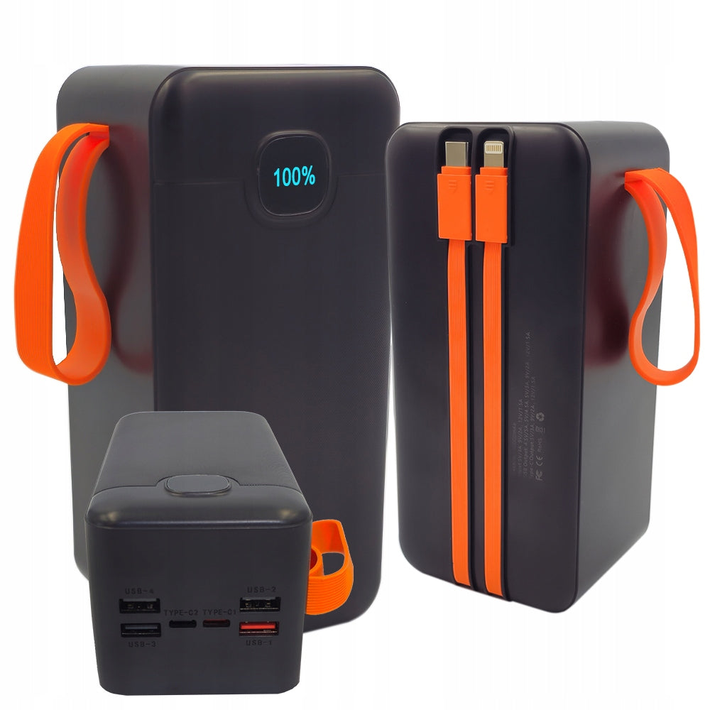 POWERBANK POWER BANK with 50000mAh 4xUSB USB-C Cables FAST CHARGING