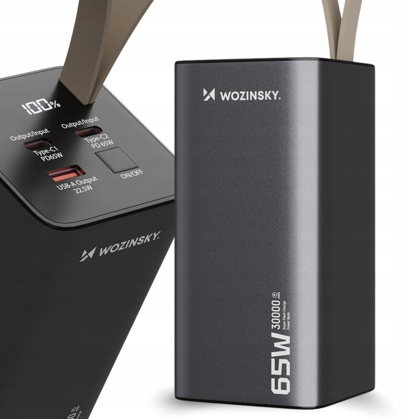 POWERBANK WOZINSKY 30000 mAh POWER BANK POWERFUL WITH DISPLAY 2xUSB-C 65W