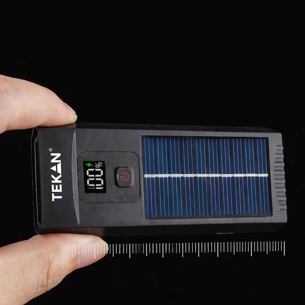 POWERFUL 2x LED FRONT SOLAR BIKE LIGHT FOR USB-C BATTERY 3 MODES Model LAMPKA ROWEROWA LED NA ROWER SOLARNA AKUMULATOR