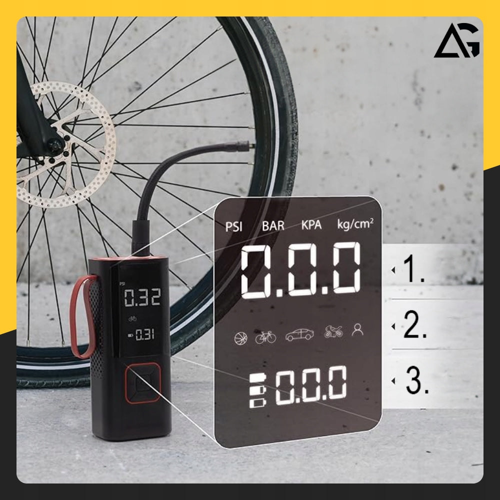 POWERFUL BICYCLE COMPRESSOR CAR BATTERY PUMP COMPRESSOR UP TO 80W Dominant material synthetic material