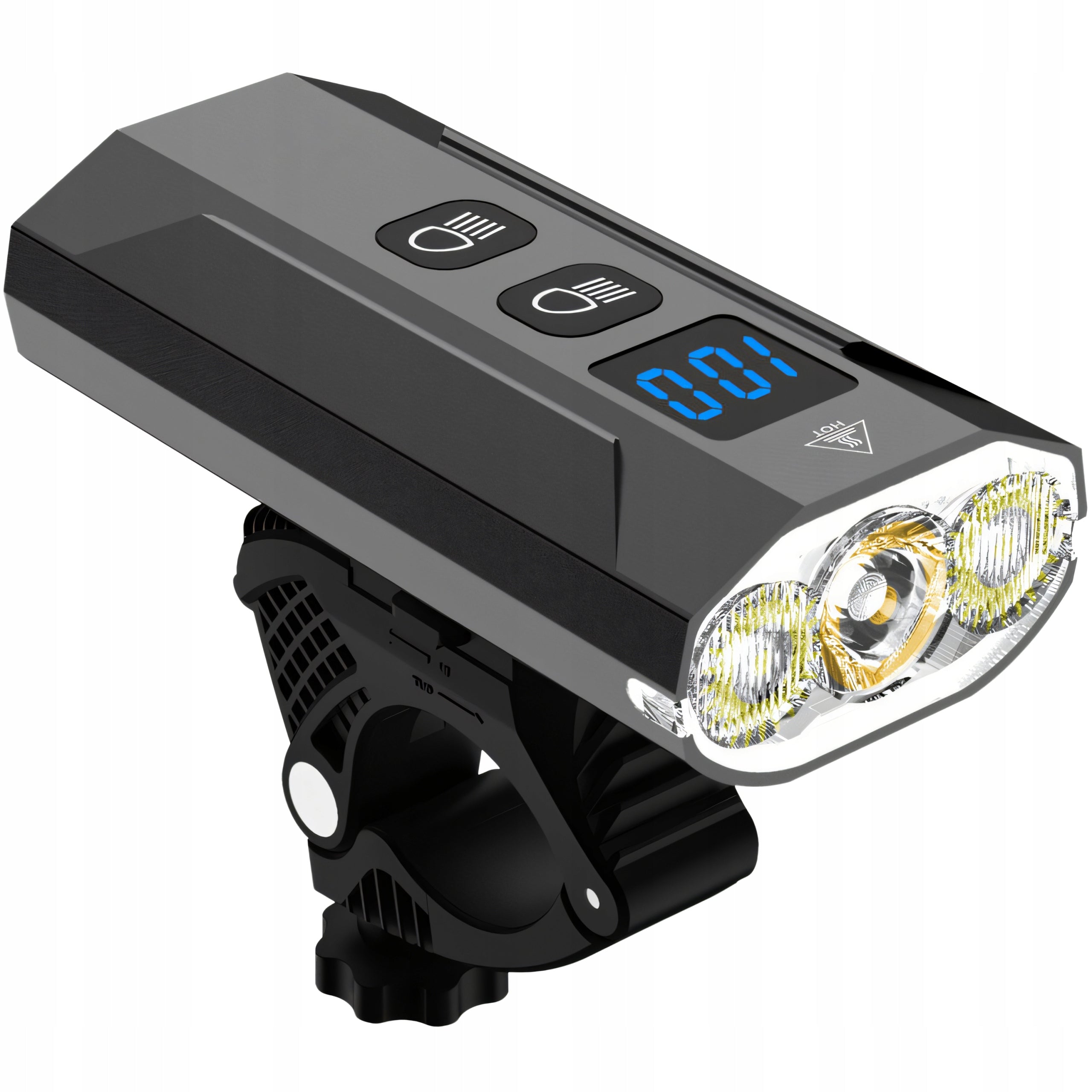POWERFUL BIKE LIGHT 5 MODES LED FRONT+REAR 1300lm 2500mAh IP65 HOLDER 360 Packaging status original