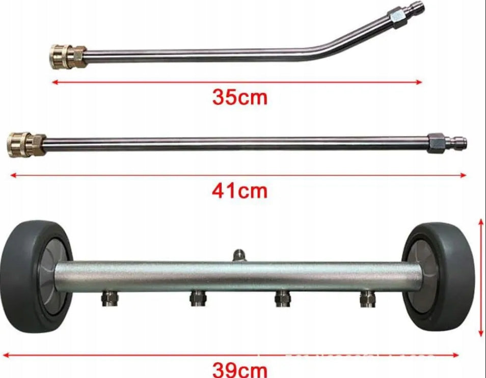 POWERFUL CHASSIS CLEANER 15 INCH 4 NOZZLES 65° 4000 PSI ALUMINUM Packaging status original