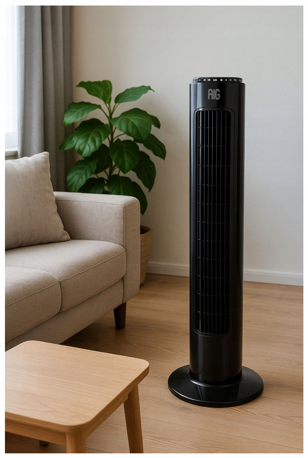 POWERFUL COLUMN FAN STANDING FLOOR FAN ADJUSTABLE SILENT REMOTE CONTROL Brand AIG