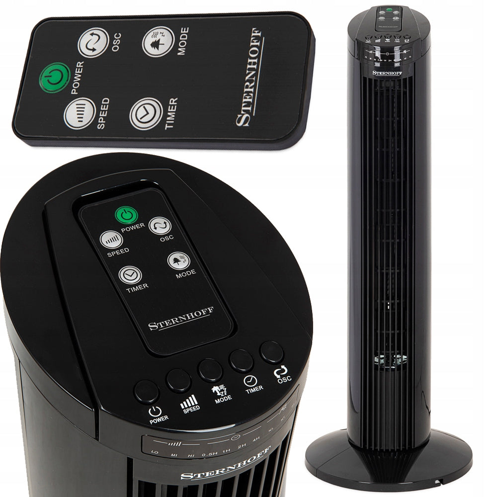 POWERFUL COLUMN FAN STANDING FLOOR FAN ADJUSTABLE SILENT REMOTE CONTROL Packaging status original