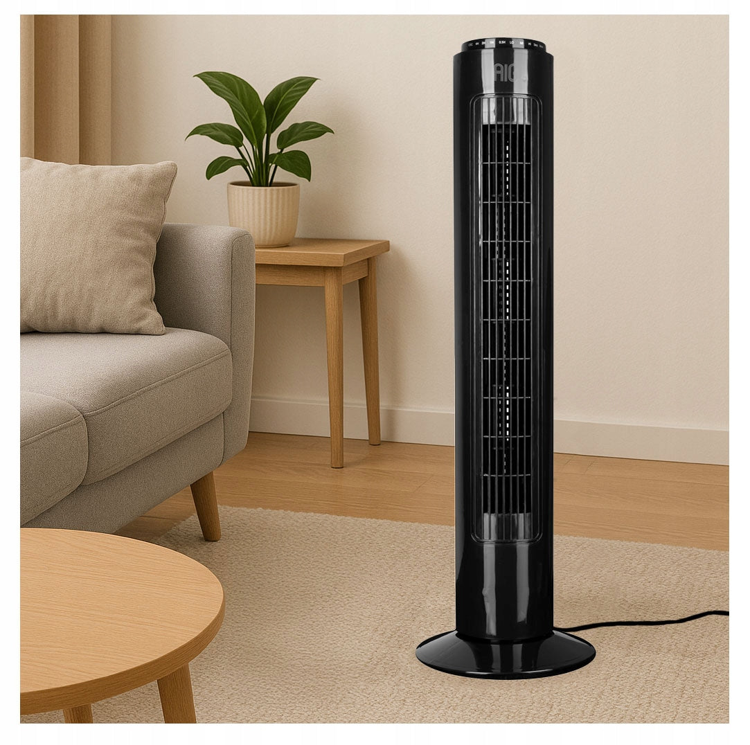 POWERFUL COLUMN FAN STANDING FLOOR FAN ADJUSTABLE SILENT REMOTE CONTROL Packaging status original