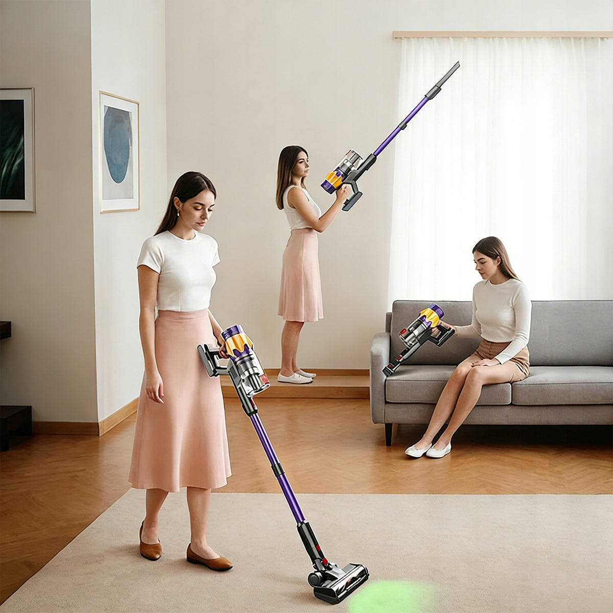 POWERFUL CORDLESS VERTICAL HOUSE LED VACUUM CLEANER 550W 45KPA Model 6953133272629