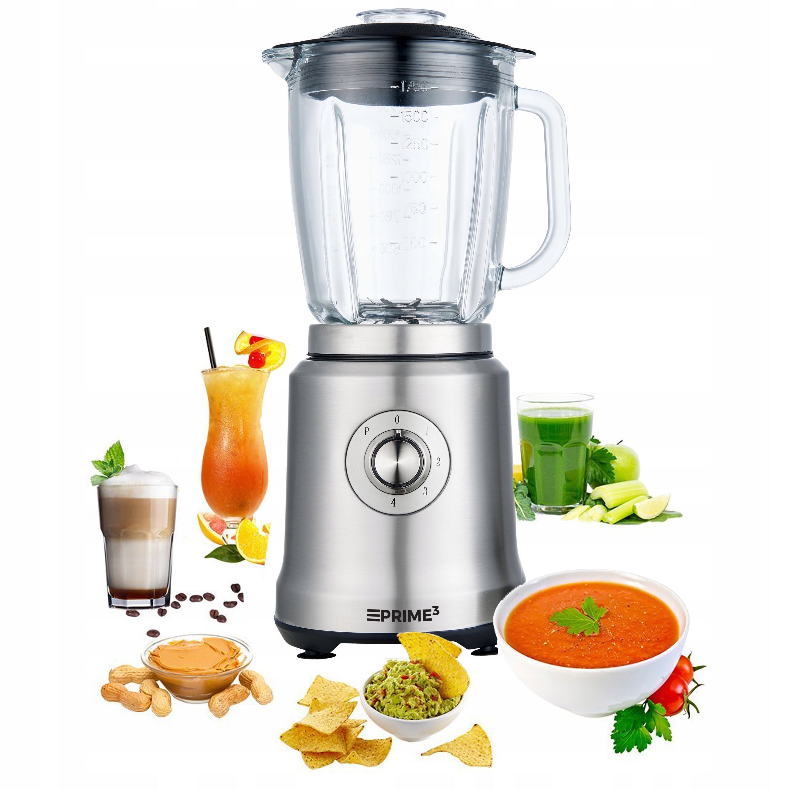 POWERFUL CUP BLENDER 1800W GLASS JUG