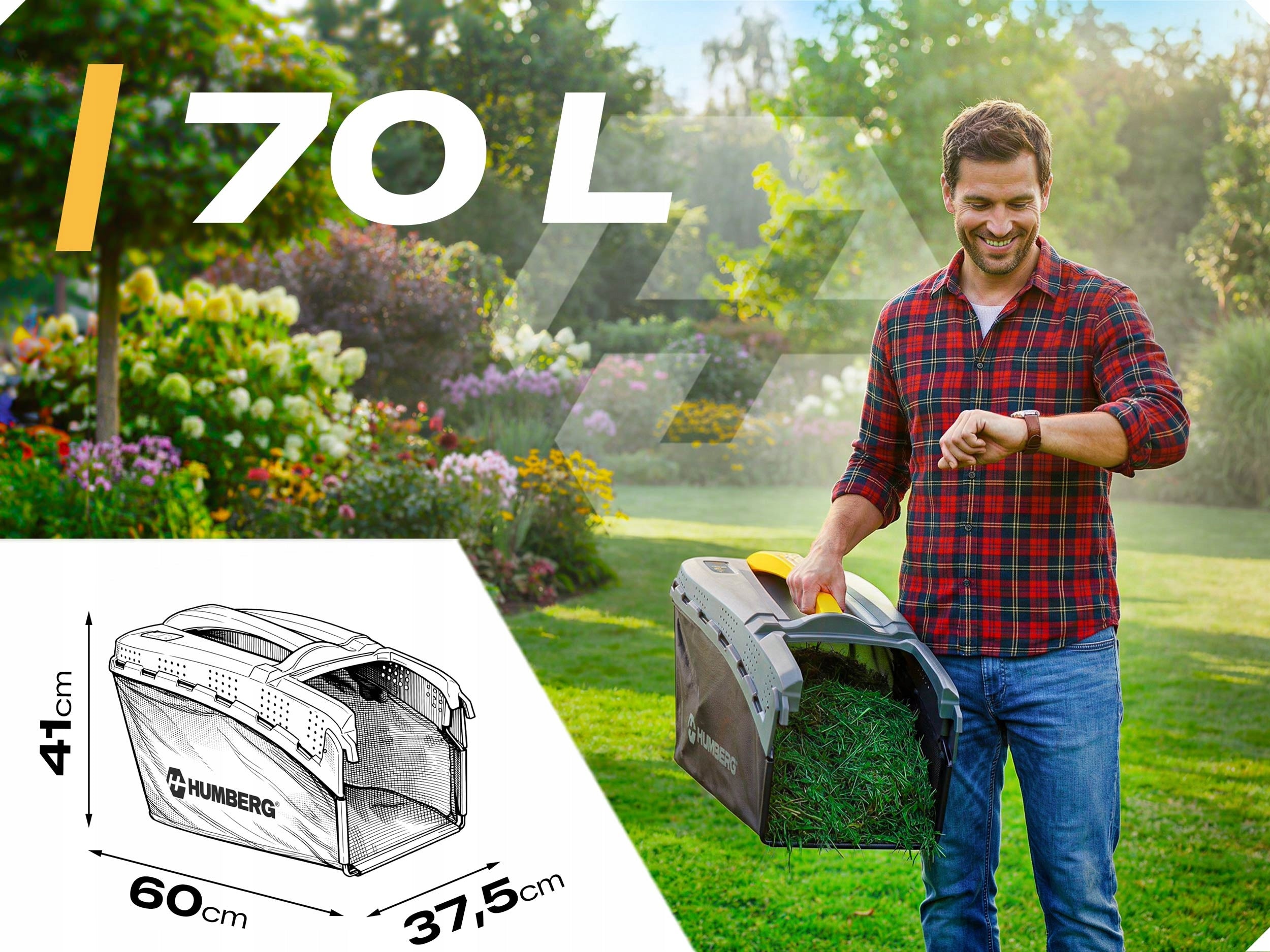 POWERFUL DIESEL MOWER WITH DRIVE 51cm 70l LONCIN 196cc + OIL MODEL 2026 Engine displacement 196 cm³