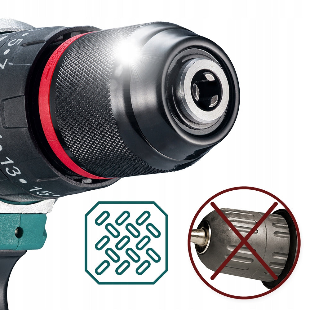 POWERFUL DRILL CORDLESS IMPACT DRIVER 2xAKU DRILL 21V SUITCASE Packaging status original