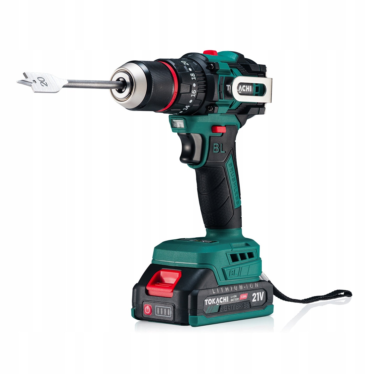 POWERFUL DRILL CORDLESS IMPACT DRIVER BRUSHLESS PRO 2xAKU 21V Series Tokachi