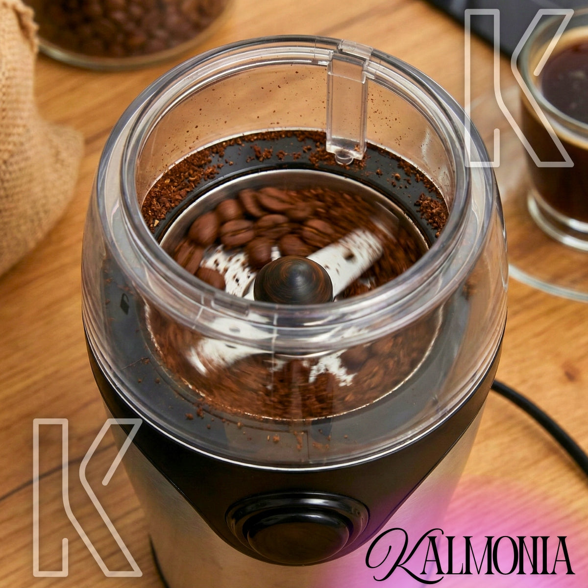 POWERFUL ELECTRIC GRINDER FOR GRINDING COFFEE SUGAR NUTS GRAIN GRINDER 300W Manufacturer code ELEKTRYCZNY MŁYNEK DO KAWY MOCNY