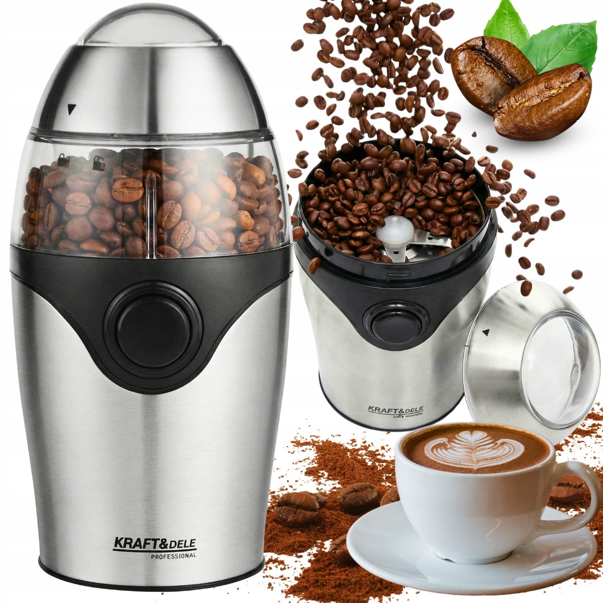 POWERFUL ELECTRIC GRINDER FOR GRINDING COFFEE SUGAR NUTS GRAIN GRINDER 300W