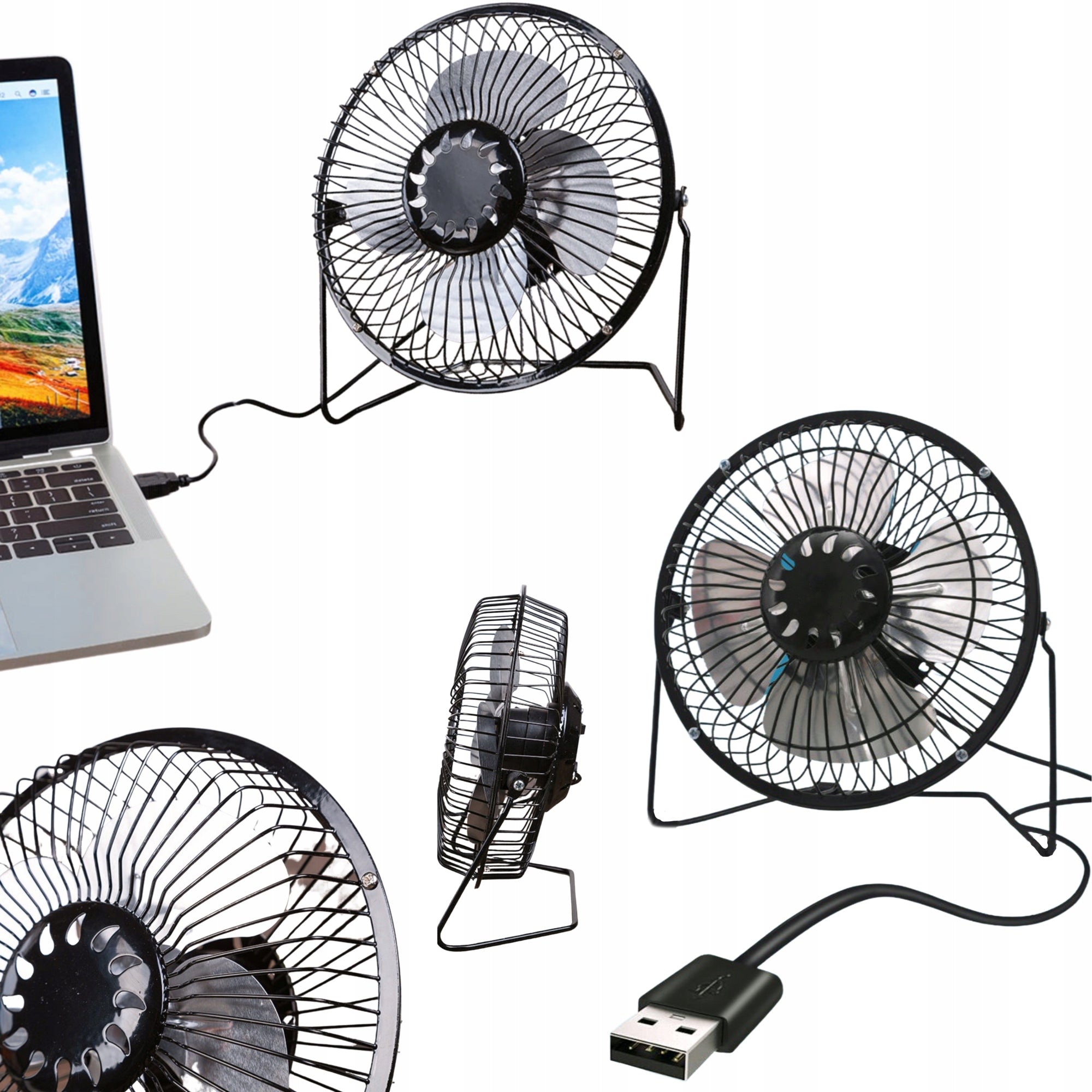 POWERFUL FAN DESK FAN STANDING HOME USB FOR LAPTOP