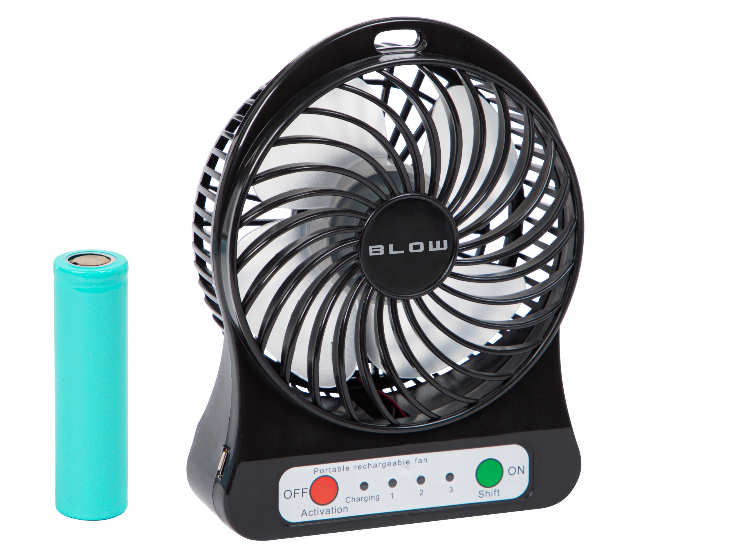 POWERFUL FAN MINI USB DESK STANDING FAN WITH RECHARGEABLE BATTERY Dominant color multicolor