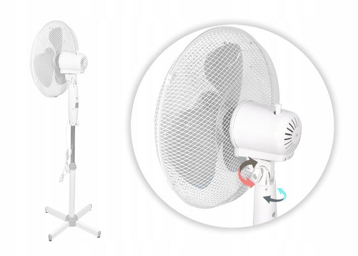 POWERFUL FLOOR STANDING FAN ADJUSTABLE ROTARY TIMER REMOTE CONTROL Manufacturer code WENTYLATOR WIATRAK STOJĄCY PODŁOGOWY DOMOWY