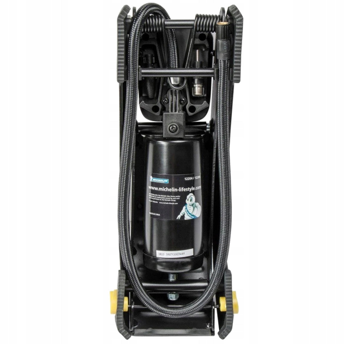 POWERFUL FOOT PUMP MICHELIN AUTO BIKE TOYS MATTRESSES WITH PRESSURE GAUGE 7 BAR Model ANALOGUE SINGLE BARREL FOOTPUMP