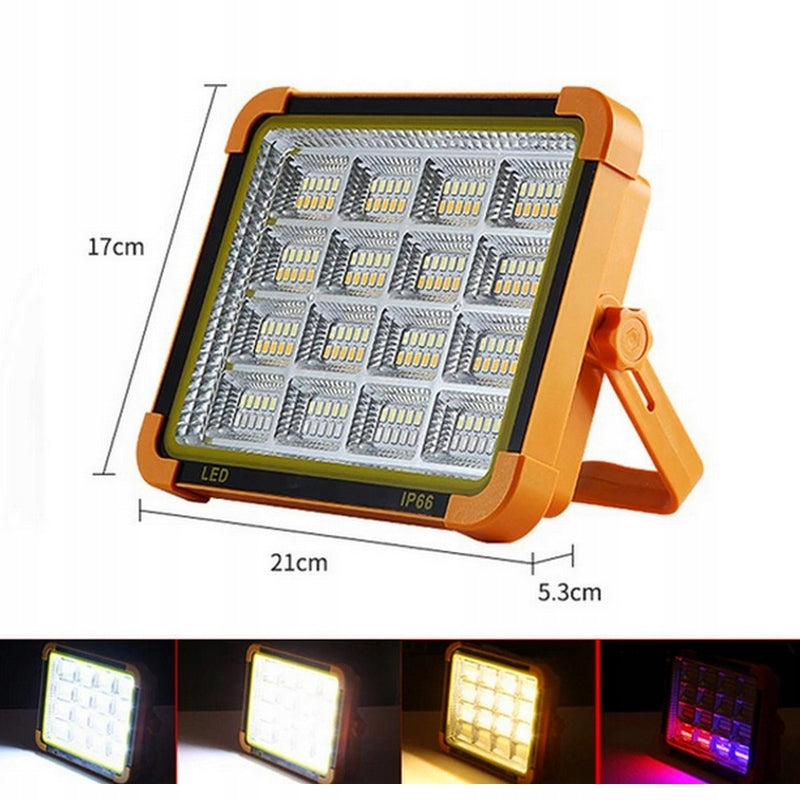 POWERFUL HALOGEN PORTABLE LARGE SOLAR WORK LAMP 192 LED POWERBANK USB C
