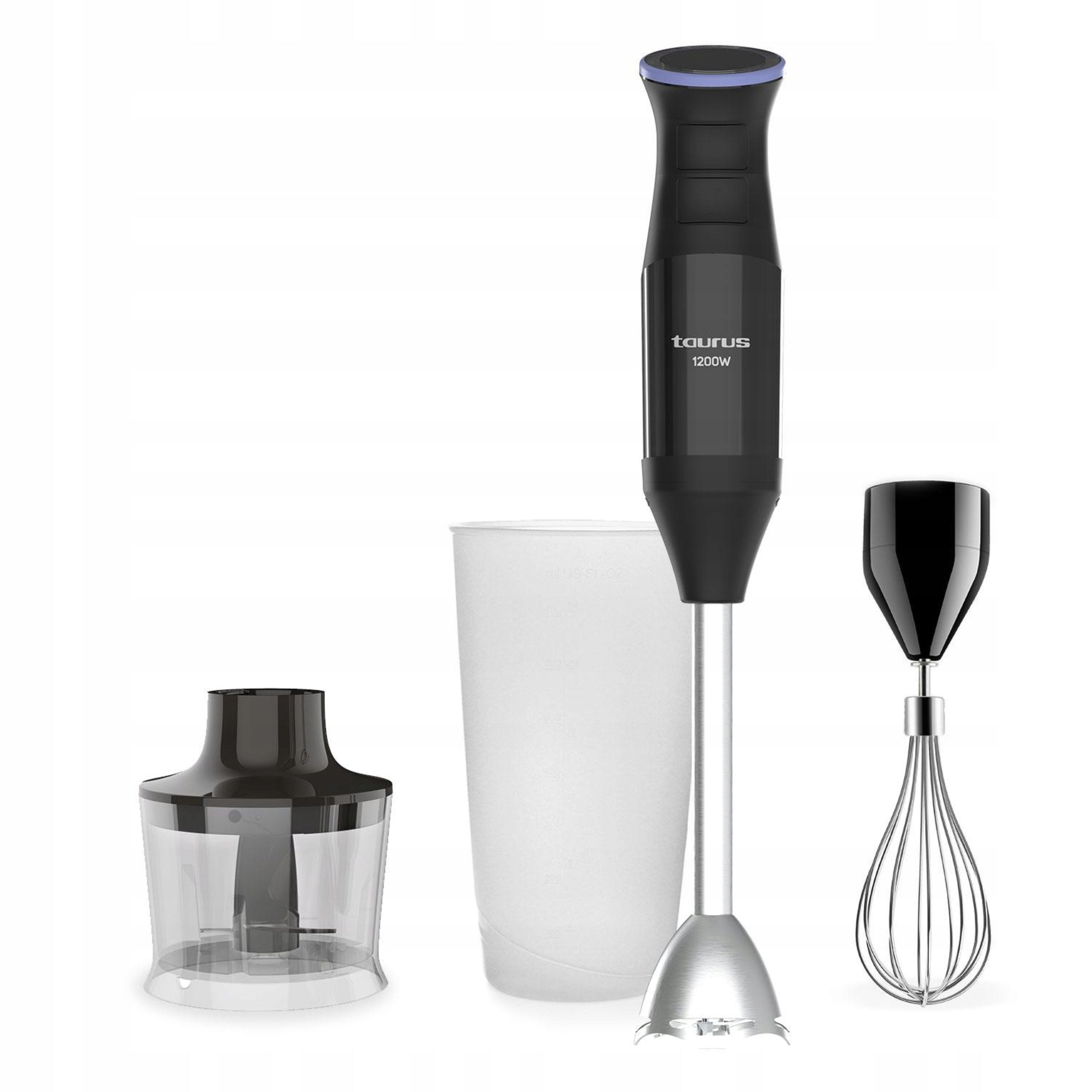 POWERFUL HAND BLENDER TAURUS MIXER 1200W STAINLESS STEEL SET