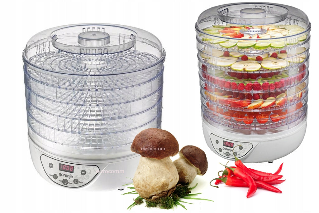 POWERFUL LARGE Mushroom Dryer Fruit Herbs Gorenje 240 W Timer 5 sieve LED Brand Gorenje