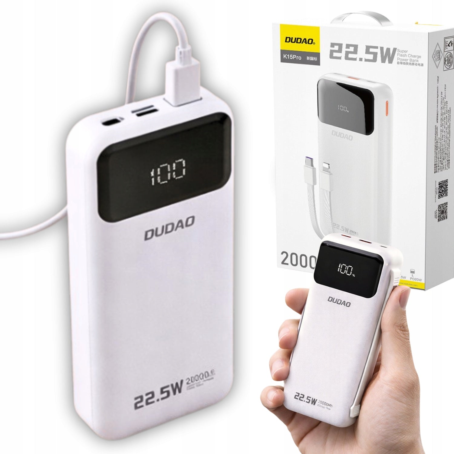 POWERFUL POWERBANK 20000mAh FAST CHARGING 22.5W USB-C + 20W CABLE FREEBIE