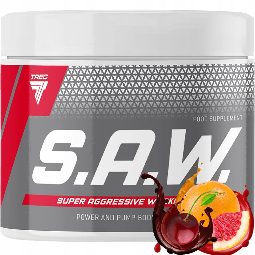 POWERFUL PRE-WORKOUT S.A.W TREC WITH Creatine UP TO 80 SERVINGS PUMP