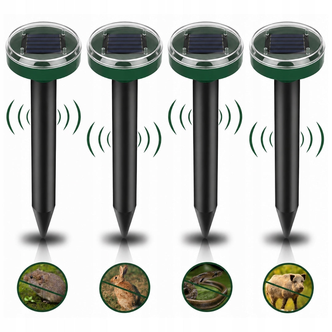 POWERFUL SOLAR DETERRENT FOR MOLES 3400 M2 RODENTS VOLES MICE 4 pcs. Manufacturer code 4059176318729