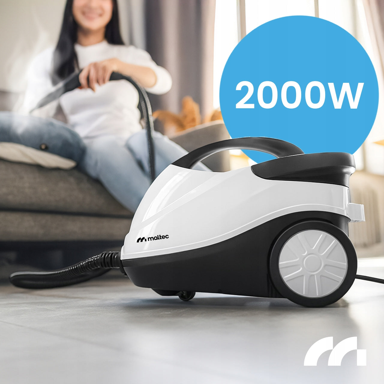 POWERFUL STEAM CLEANER LARGE SET AKCESORIA 2000W Packaging status original