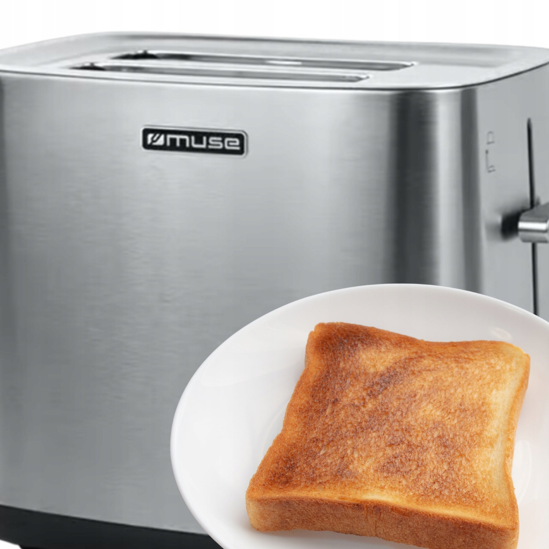 POWERFUL TOASTER 1000W 6 temperature settings STAINLESS STEEL MUSE MS-115BS Power rating 1000 W
