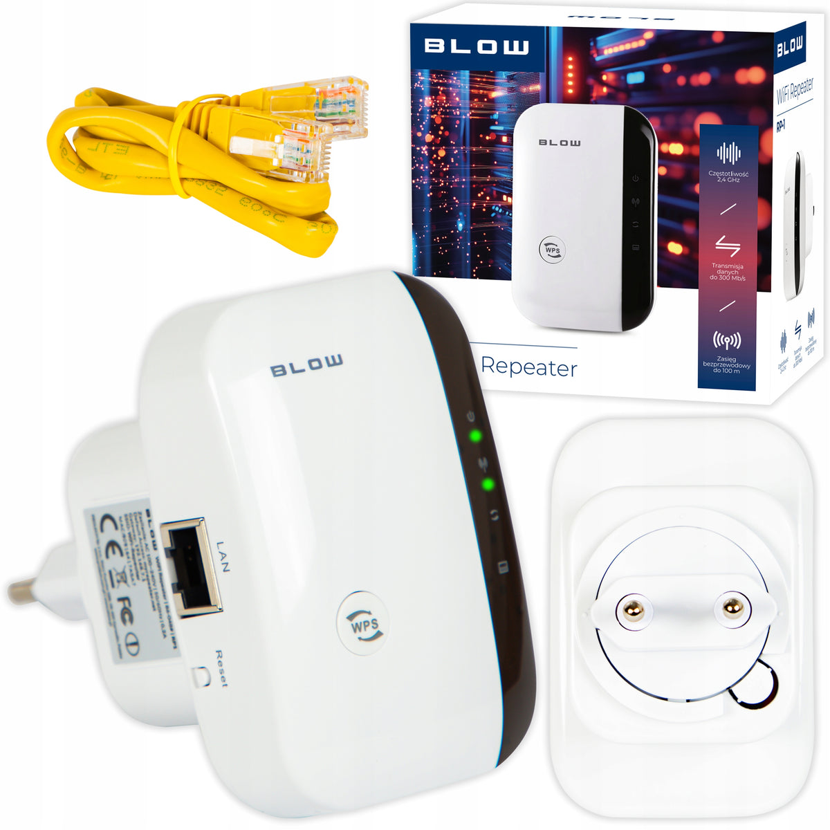 POWERFUL WI-FI SIGNAL AMPLIFIER 300MB/S RJ-45 2.4GHZ WPS ROUTER ACCESS POINT