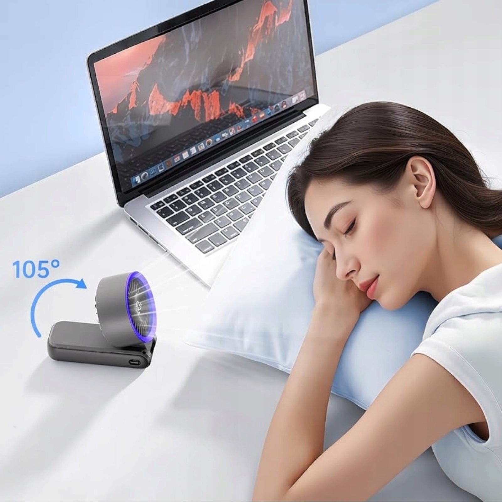 POWERFUL WINDMILL PORTABLE MINI DESK FAN QUIET 3600mAh USB Brand no brand