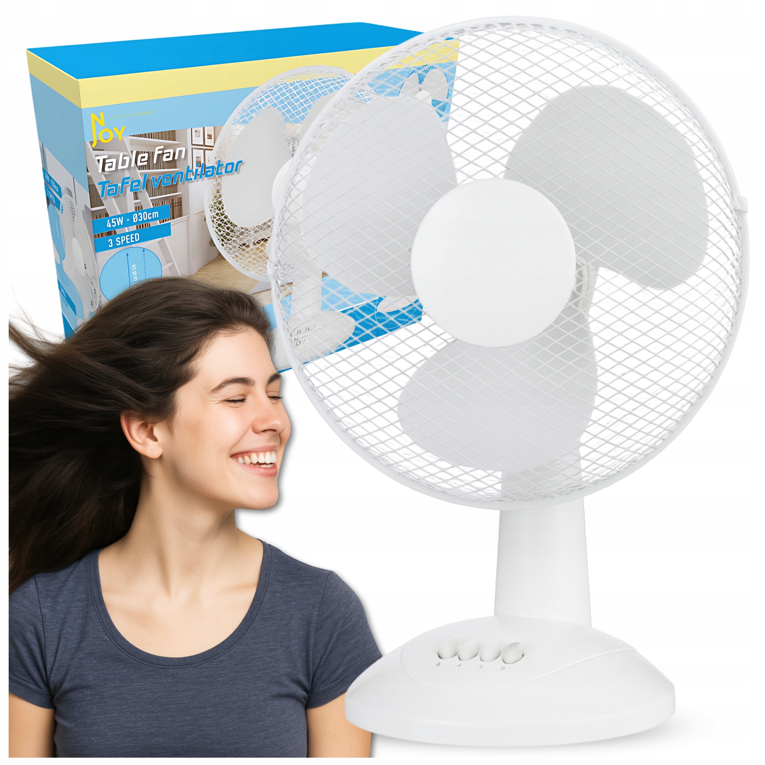 POWERFUL Windmill Desk FAN Table 30cm OSCILLATIONS 45W