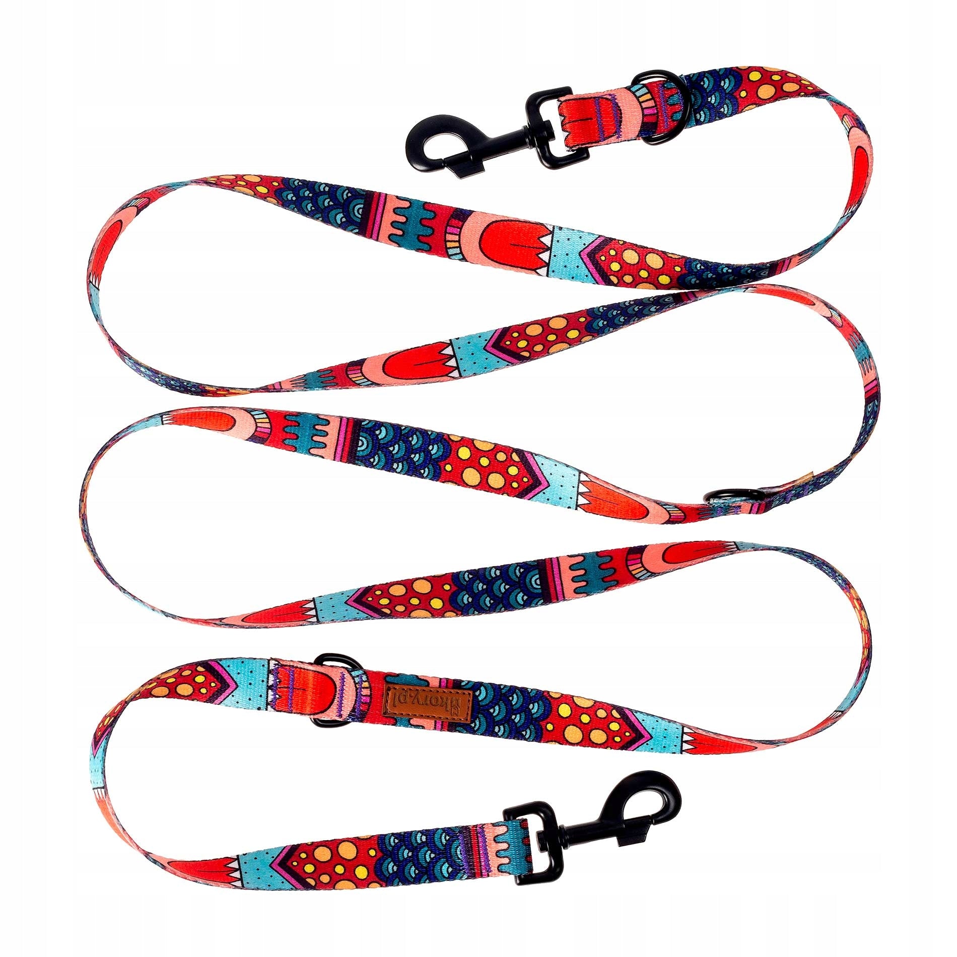 PRACTICAL LANYARD with variable length 300 cm TERRIER Ukory RED patterns Brand Ukory