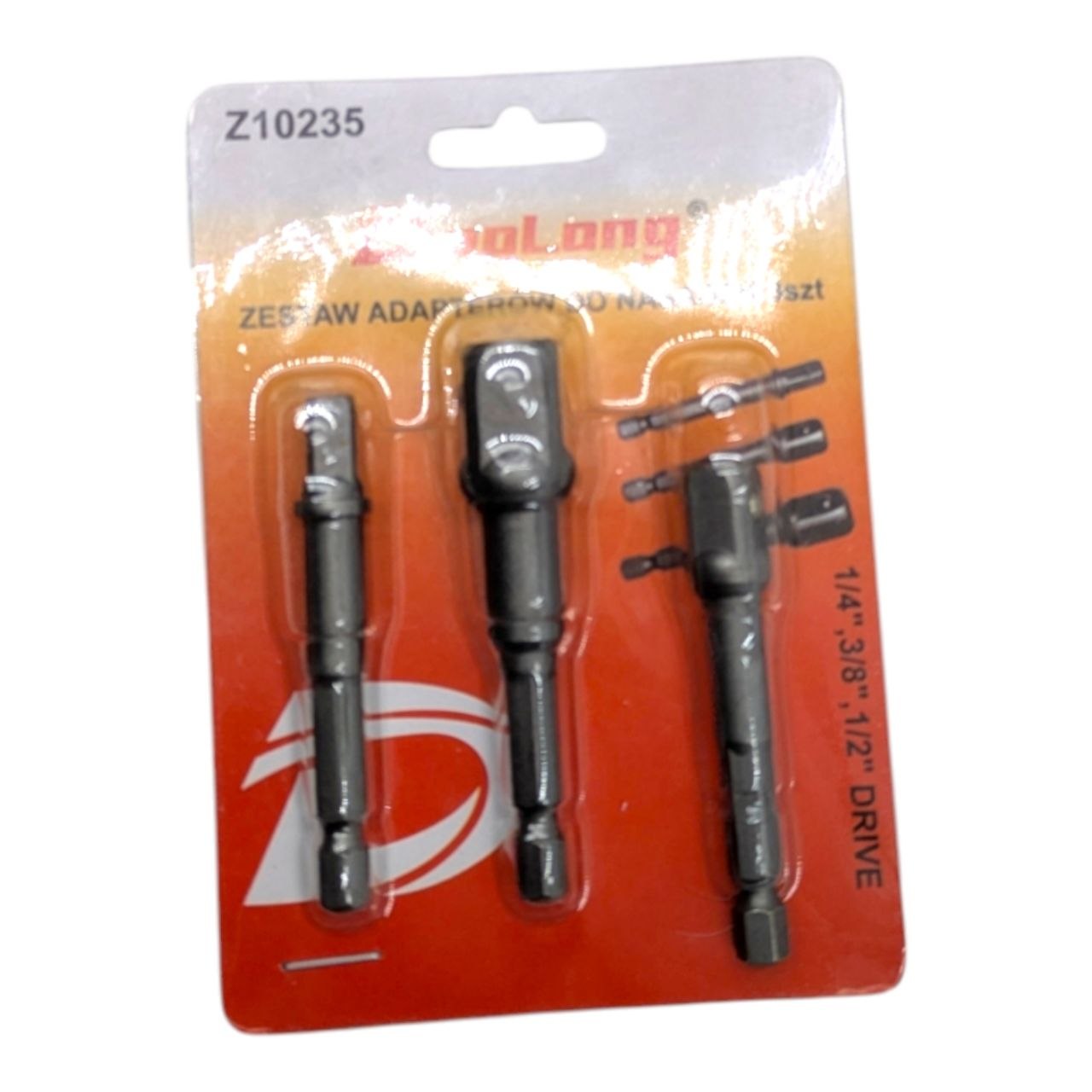 PRACTICAL SET OF ADAPTERS FOR SOCKETS 1/4 3/8 1/2 3PCS Packaging status original