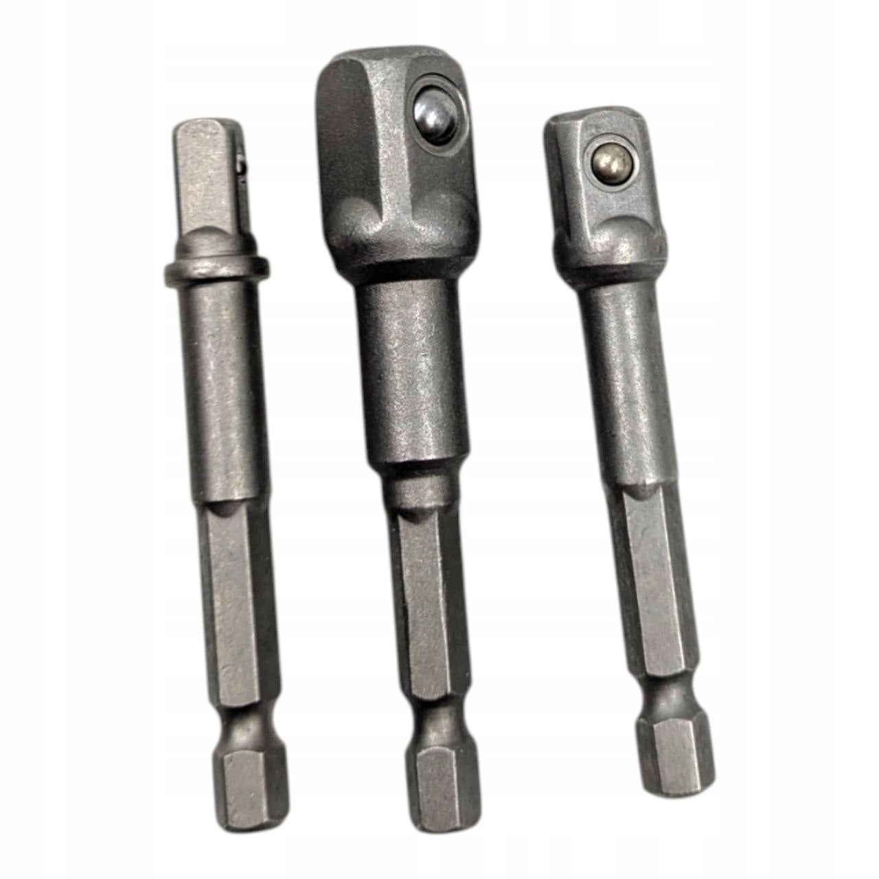 PRACTICAL SET OF ADAPTERS FOR SOCKETS 1/4 3/8 1/2 3PCS
