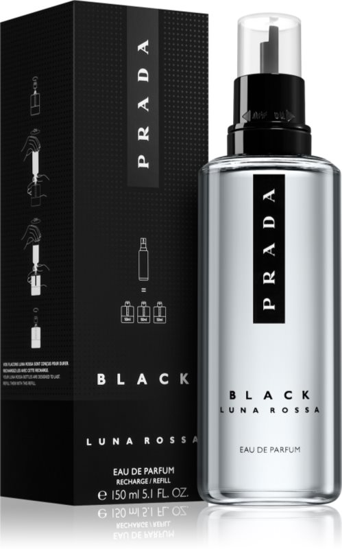 PRADA LUNA ROSSA BLACK EAU DE PARFUM 150ML FILLING