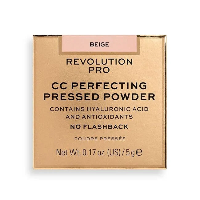 Kompaktpuder Makeup Revolution CC Perfecting Pressed Powder Beige, 5 g