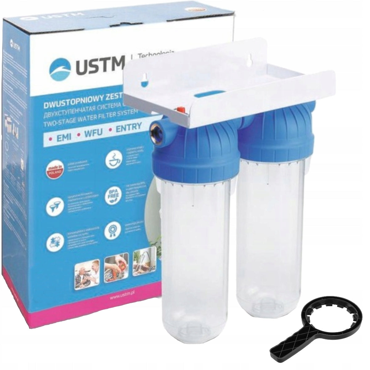 PRE-FILTER FOR THE WHOLE HOUSE 2 STAGE USTM connection gw 1"