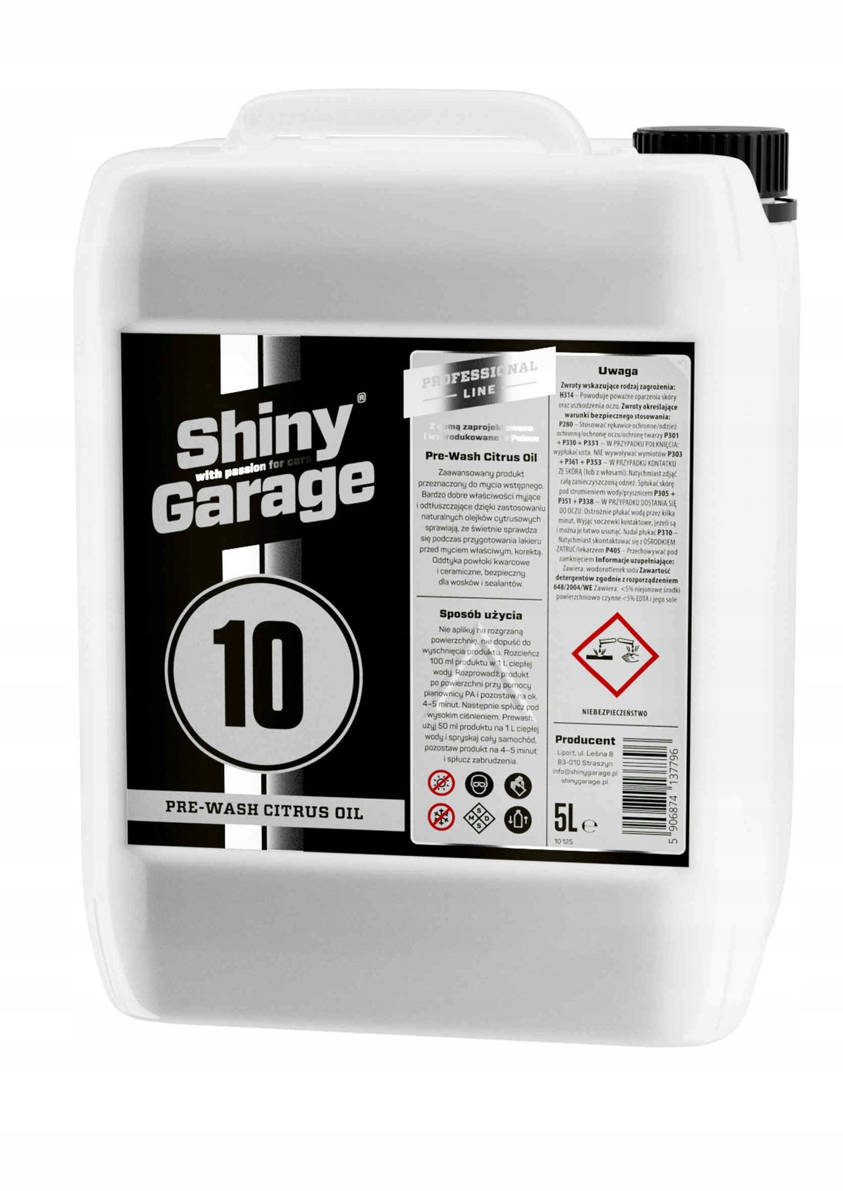 PRE-WASH CITRUS OIL TFR 5L PRE-WASH SOFTENS DIRTY