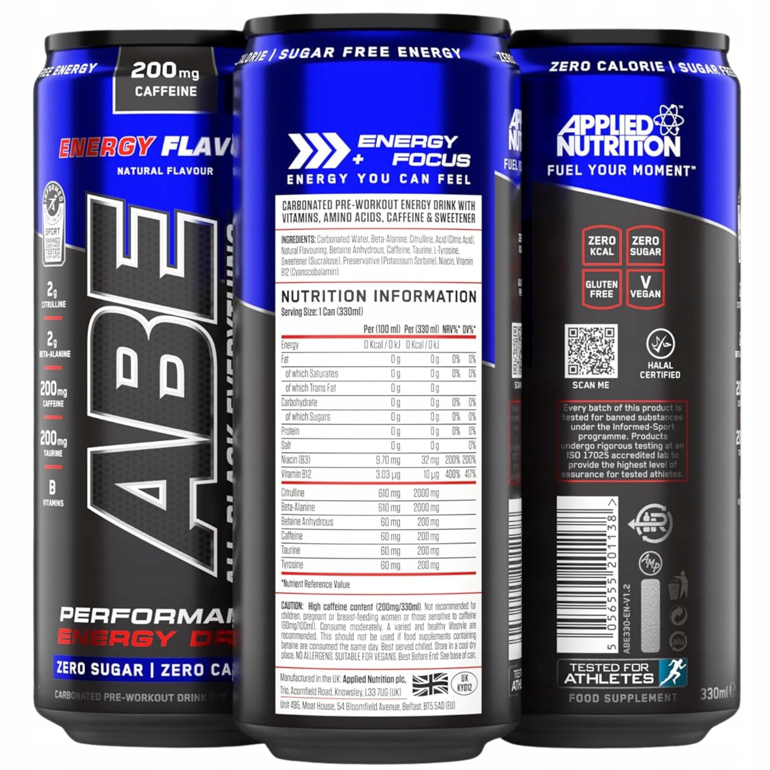PRE-WORKOUT APPLIED NUTRITION ABE PUMP STRENGTH POWER STIMULATION 330ml EAN (GTIN) 5056555201138