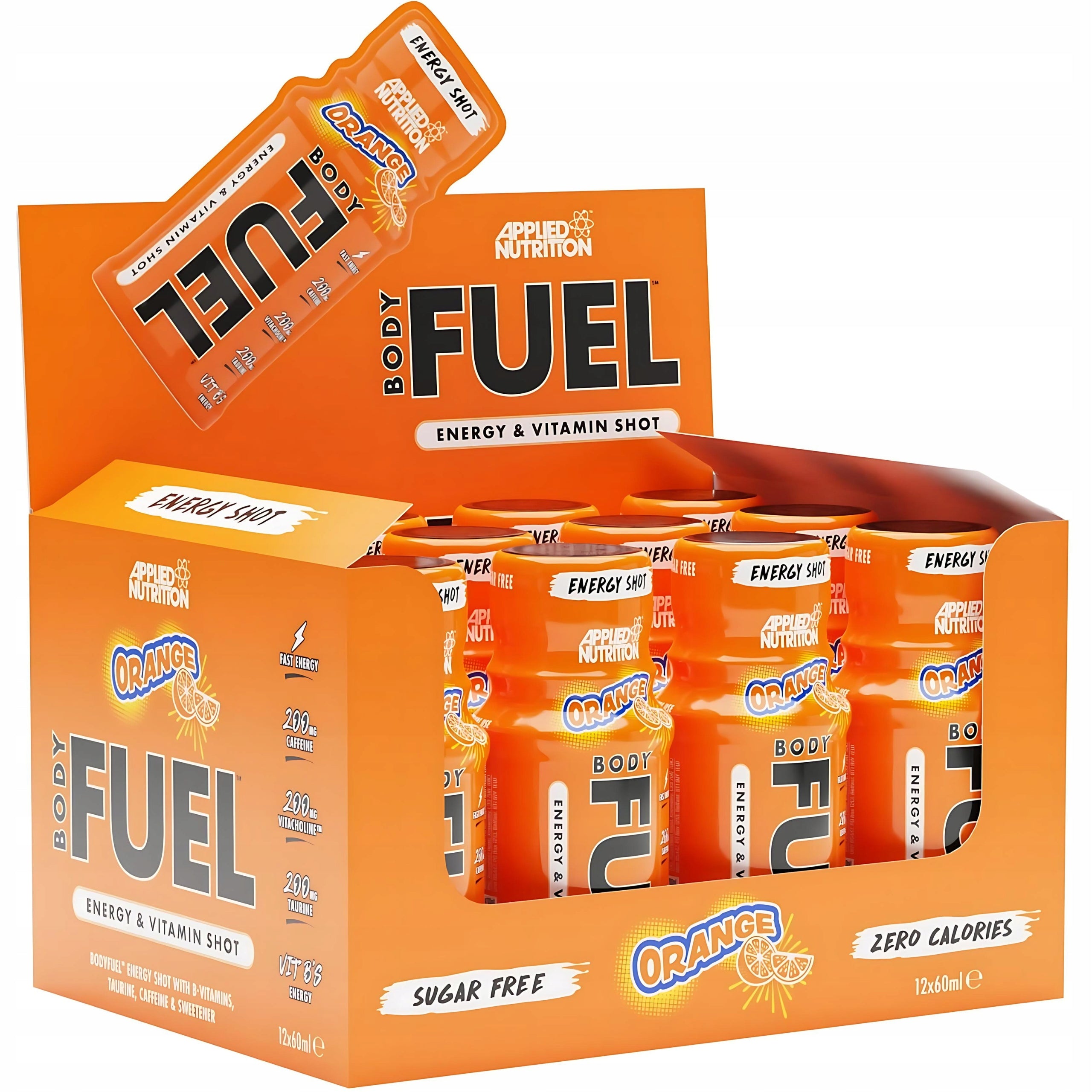 PRE-WORKOUT BODY FUEL SHOT CAFFEINE TAURINE ENERGY STIMULATION POWER 60ml