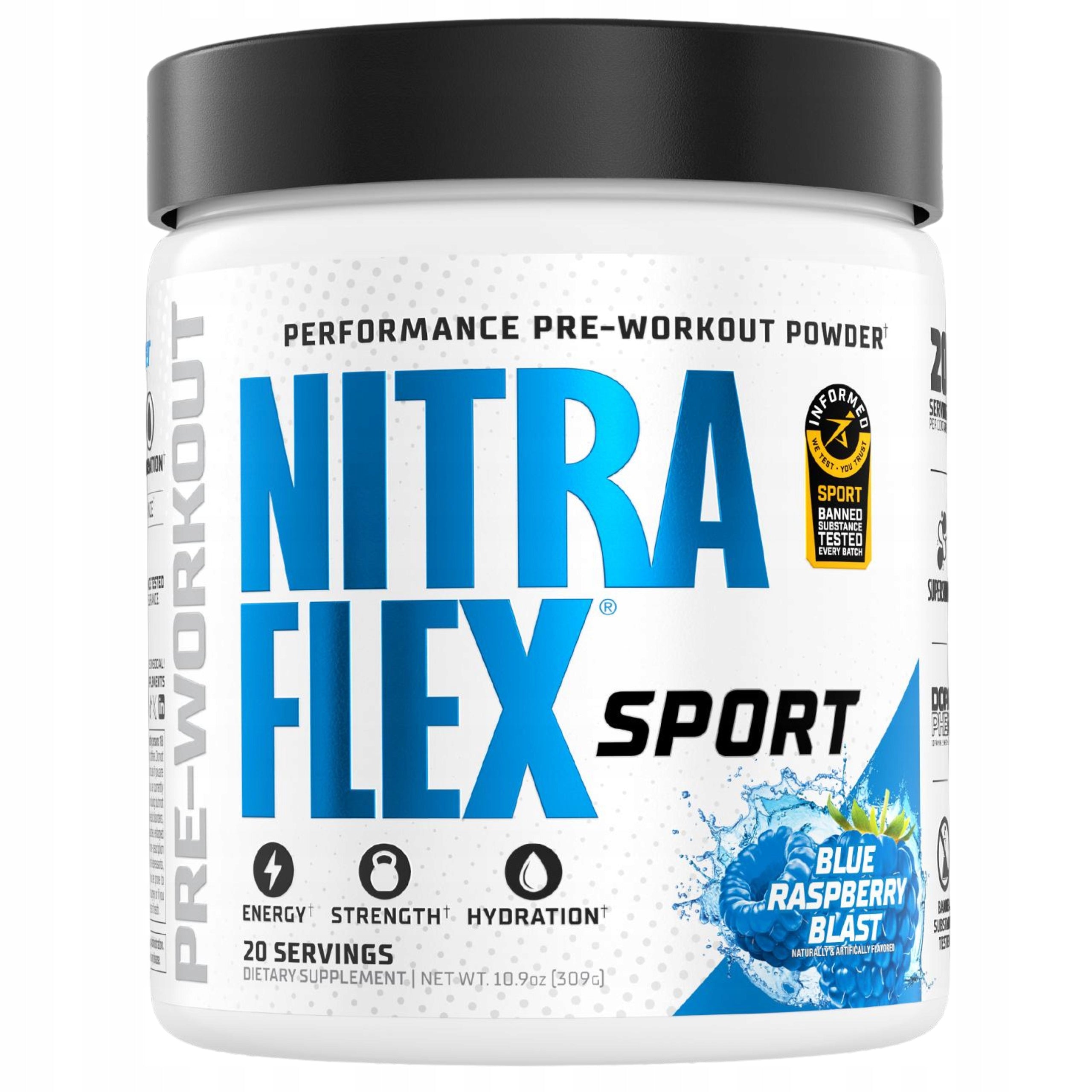 PRE-WORKOUT GAT NITRAFLEX EXTREME SPORT 300g RASPBERRY STRONG PUMP
