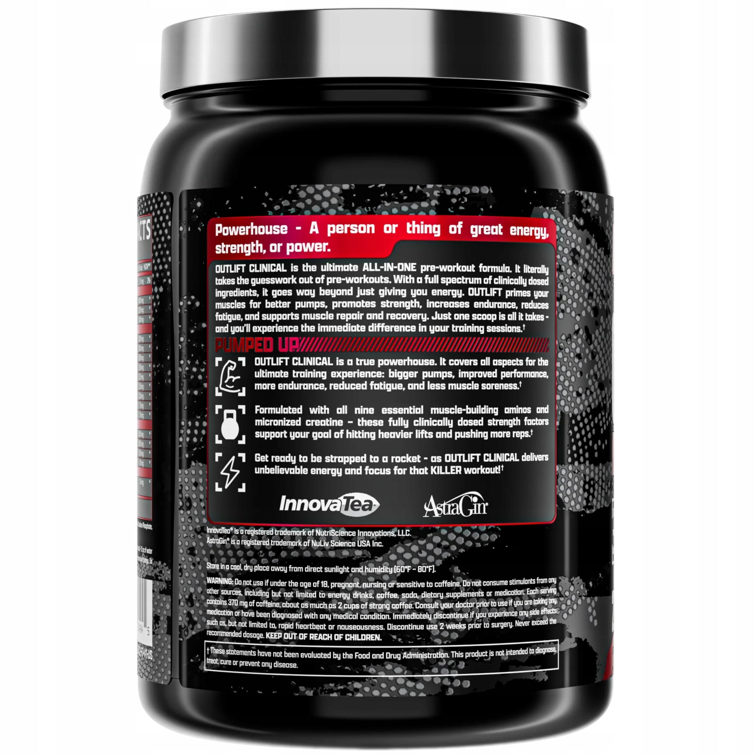 PRE-WORKOUT OUTLIFT CLINICAL NUTREX PUMP STRENGTH POWER STIMULATION 636g Expiration date at least six months from the date of purchase