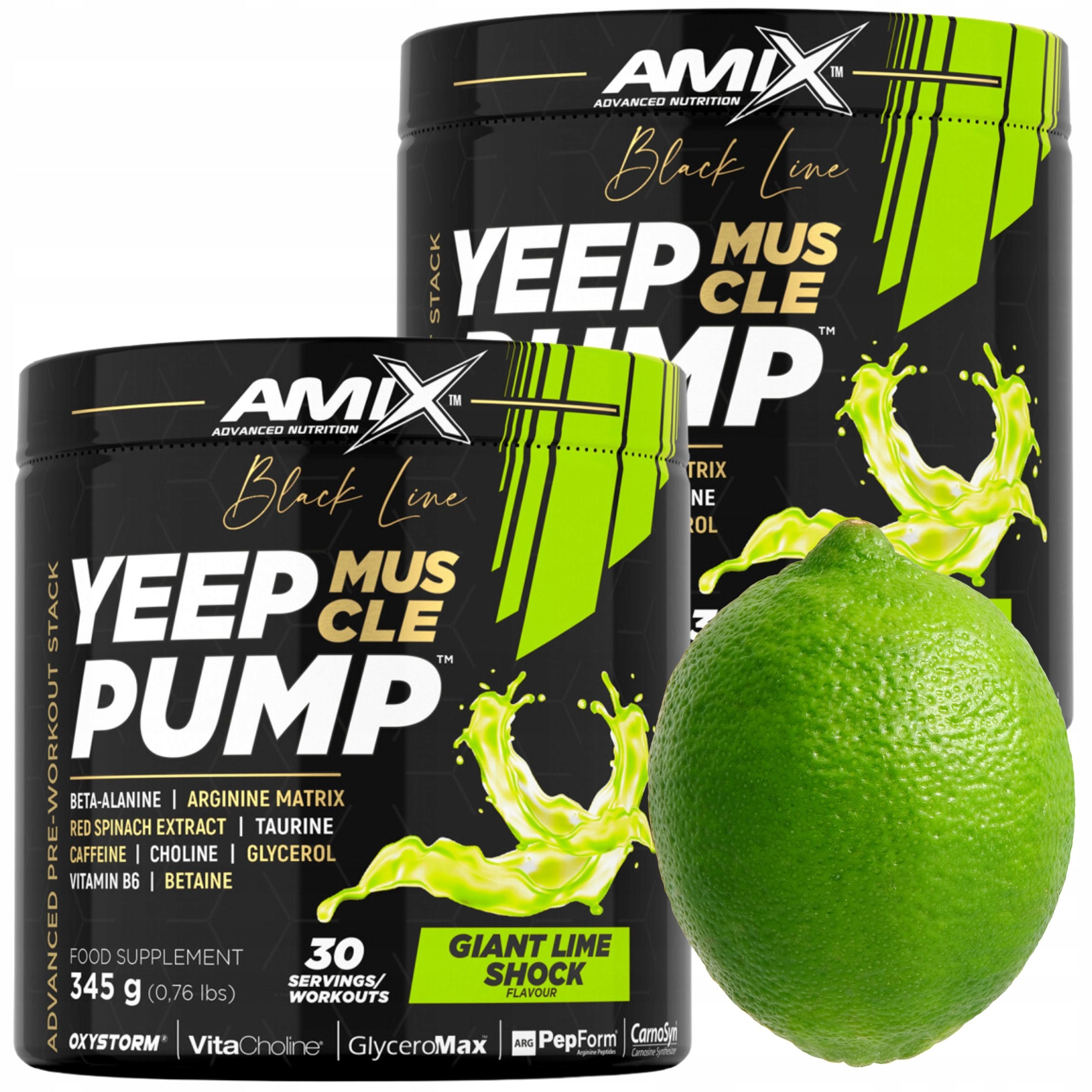 PRE-WORKOUT PUMP Strength Focus Caffeine Yeep Pump Lime