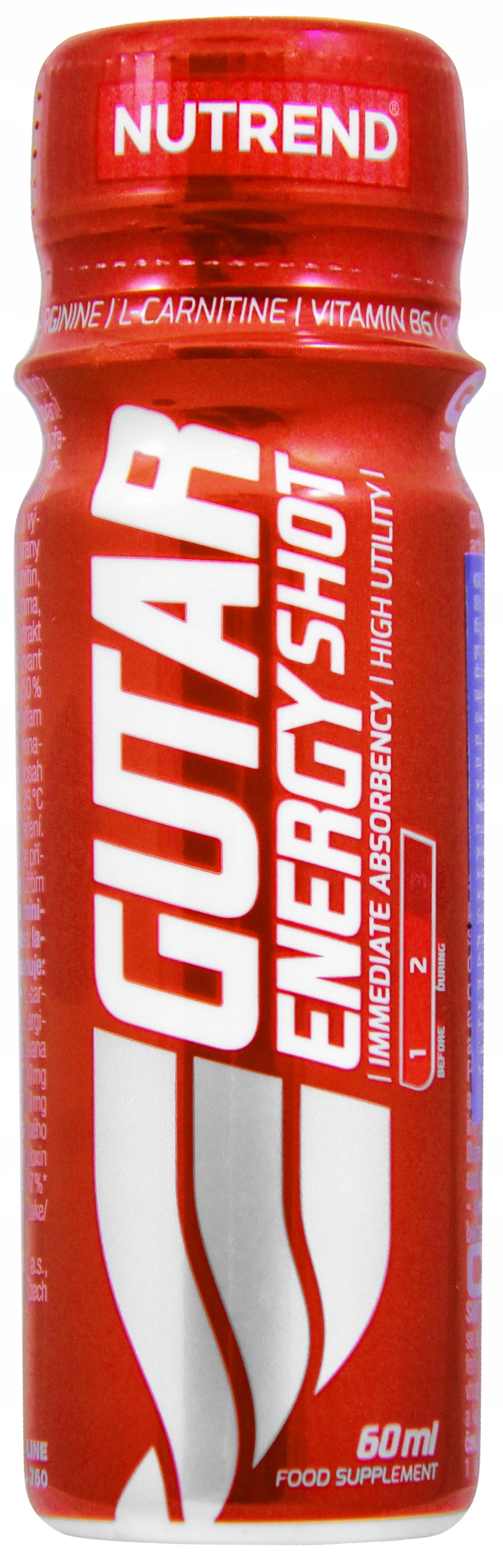 PRE-WORKOUT SHOT stimulation energy NUTREND GUTAR energy shot 60ml