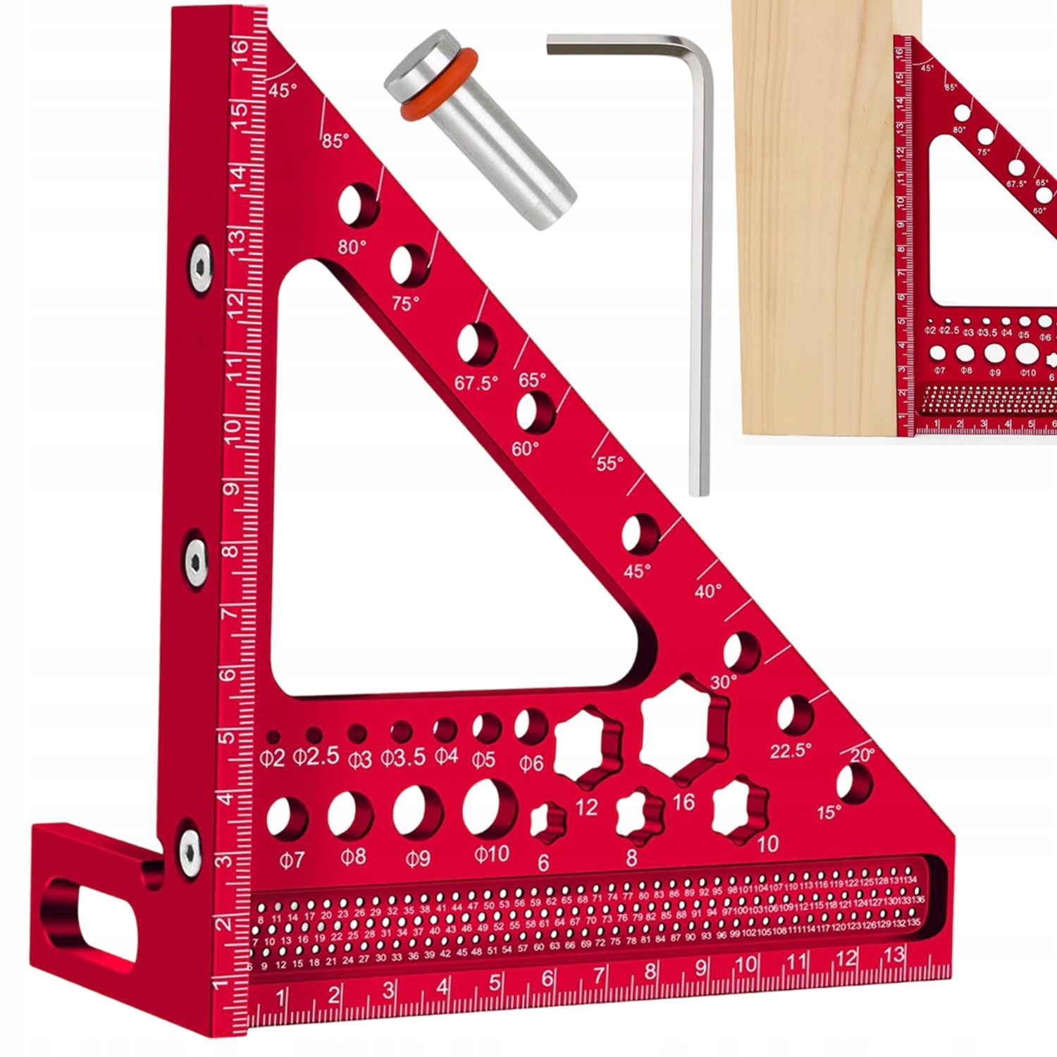 PRECISION ALUMINIUM JOINERY ANGLE FOR WOOD MEASUREMENT AND MARKING